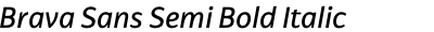 Brava Sans Semi Bold Italic